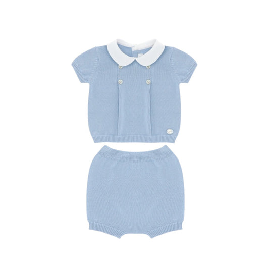 Kyle Boy Blue Knitted 2-Piece Set