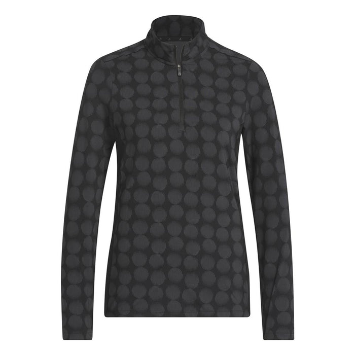 adidas Ladies Ultimate365 Printed 1/4 Zip Golf Mock Polo Shirt '25
