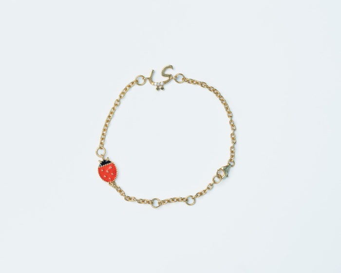 Ladybug Arabic Initial Bracelet Gold - Women