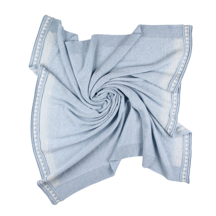 Lamb Light Blue Knitted Blanket