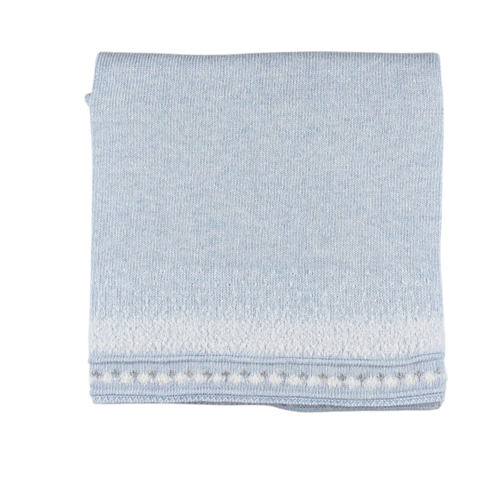Lamb Light Blue Knitted Blanket
