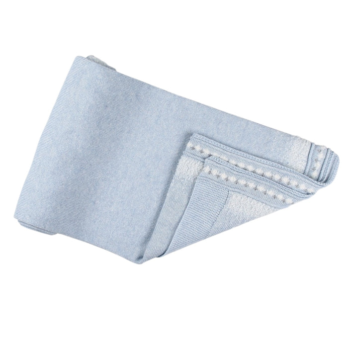 Lamb Light Blue Knitted Blanket
