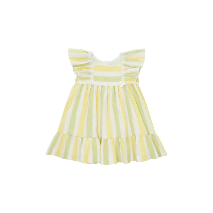 Lime Green and Yellow Striped Dress