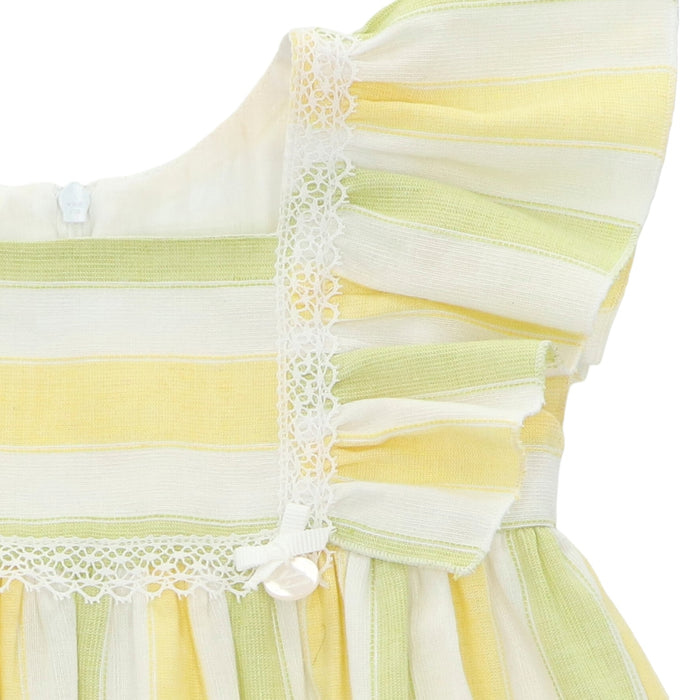 Lime Green and Yellow Striped Dress