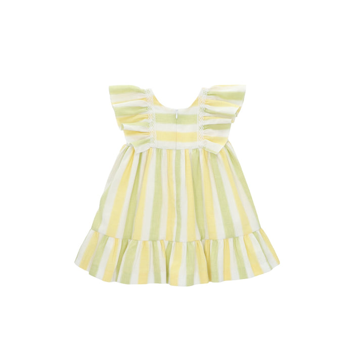 Lime Green and Yellow Striped Dress