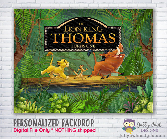 Lion King Birthday Party Backdrop