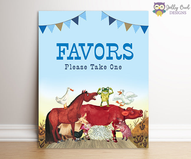 Little Blue Truck Birthday Party Signs - Party Favors