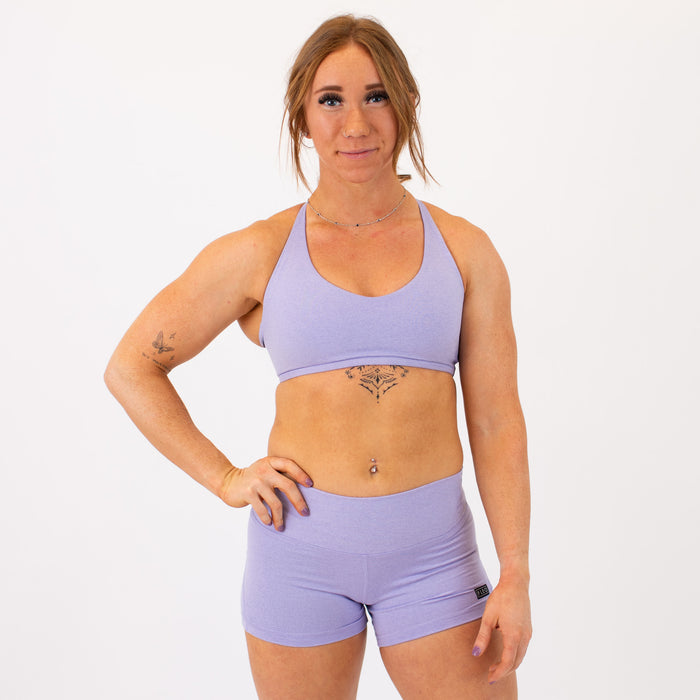 Logan V Neck Bralette - Heather Lavender