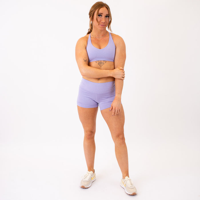 Logan V Neck Bralette - Heather Lavender