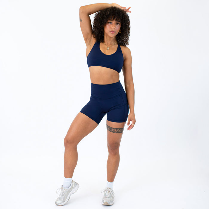 Logan V Neck Bralette - Classic Navy