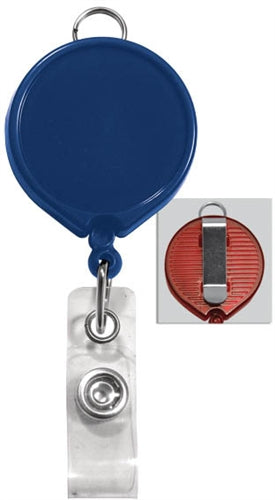Logoreel Badge Reel with Clear Vinyl Strap and Belt Clip, Qty = 25