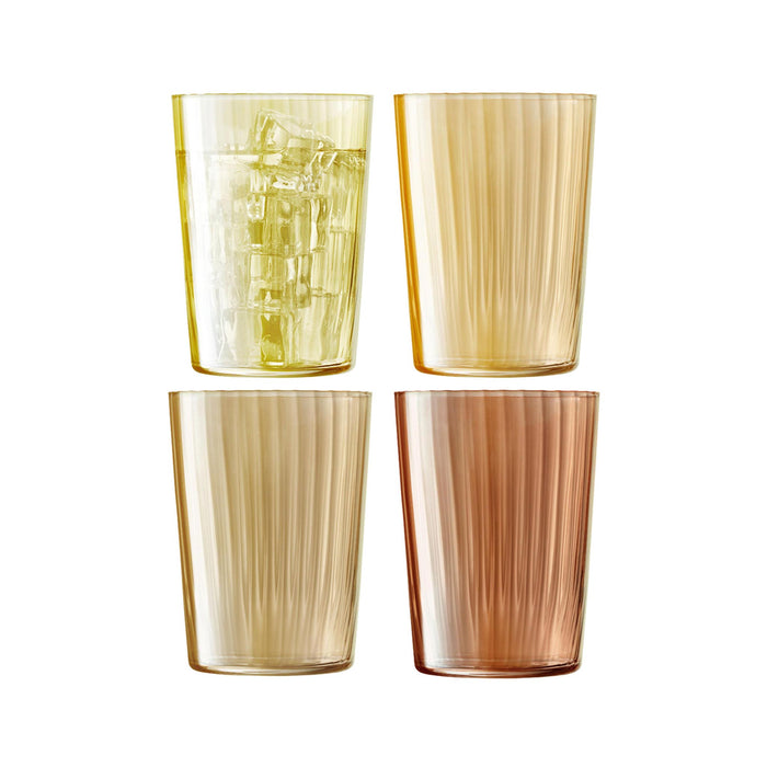 LSA Gems Tumblers  Set of 4 - Amber