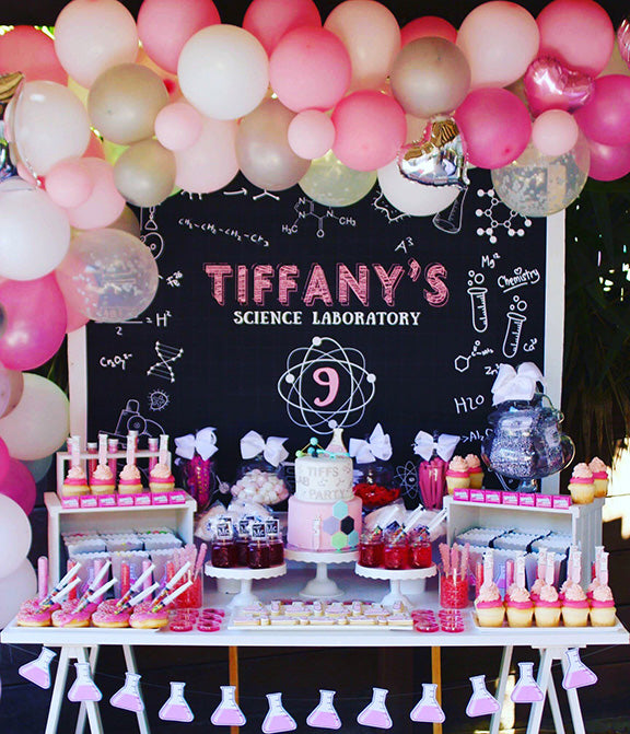 Mad Science Birthday Party Backdrop