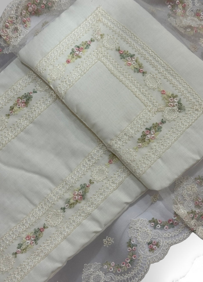 MADE TO ORDER Aida Ivory/Rose Bassinet Pad/Liner 2-piece (6-8 weeks after order placement)