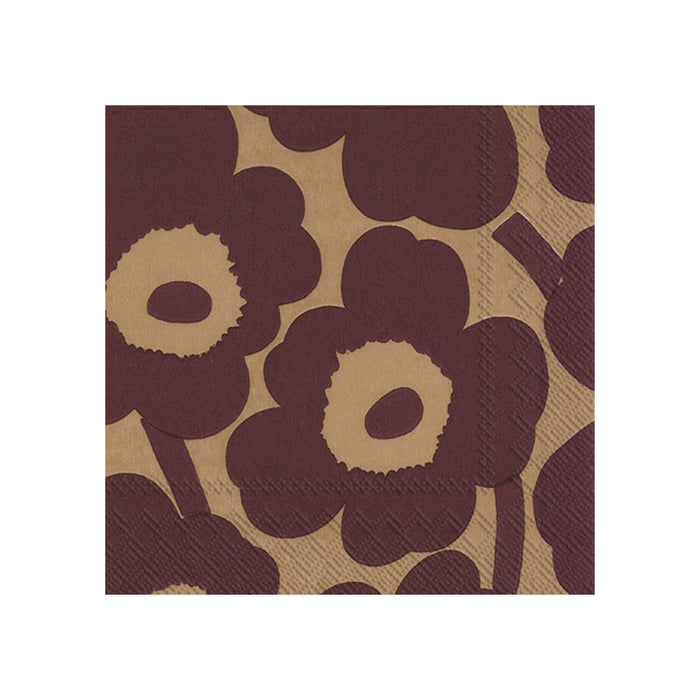 Marimekko Unikko Bordeaux Beverage Napkins
