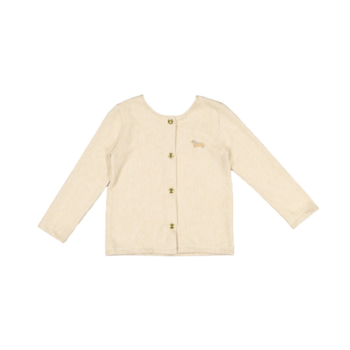 Marisa Beige Dachshund Cardigan
