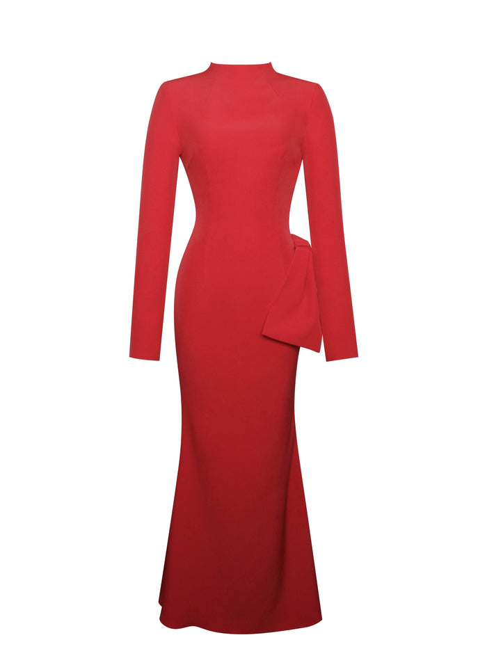 Martha Bow Open Back Maxi Dress