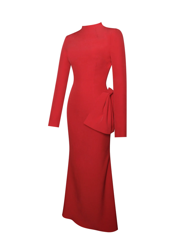 Martha Bow Open Back Maxi Dress