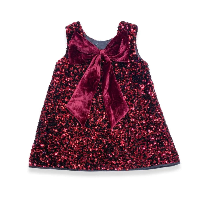 Mary Sequin & Velvet Bow Dress
