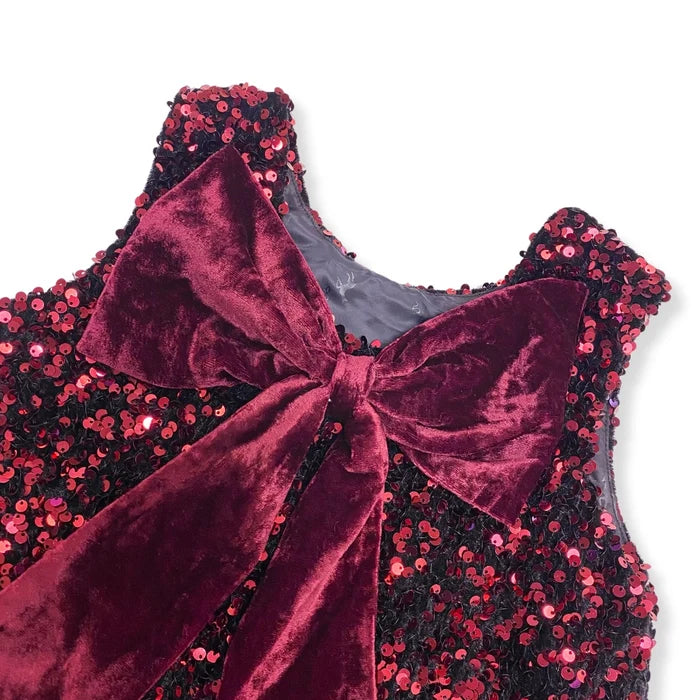 Mary Sequin & Velvet Bow Dress
