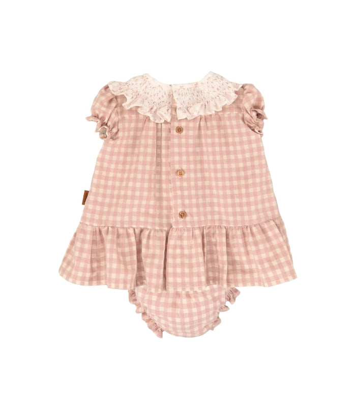 Melissa Purple/Dusty Pink Gingham Girl 2-piece set