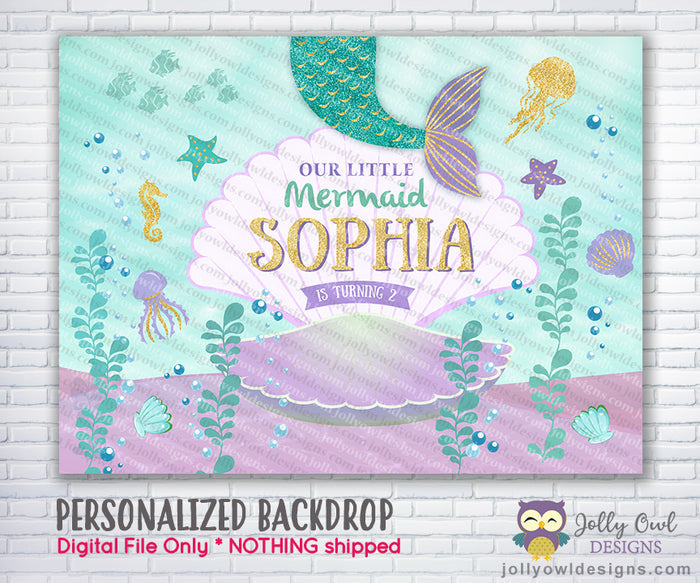 Mermaid Party Backdrop