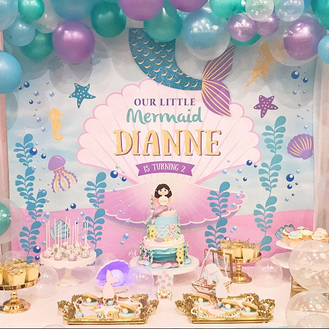 Mermaid Party Backdrop