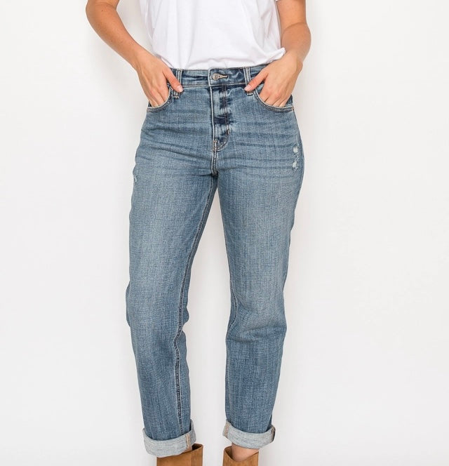 Mid Rise Modern  Boyfriend Jeans