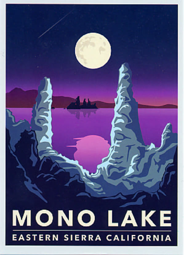 Mono Lake Retro Poster