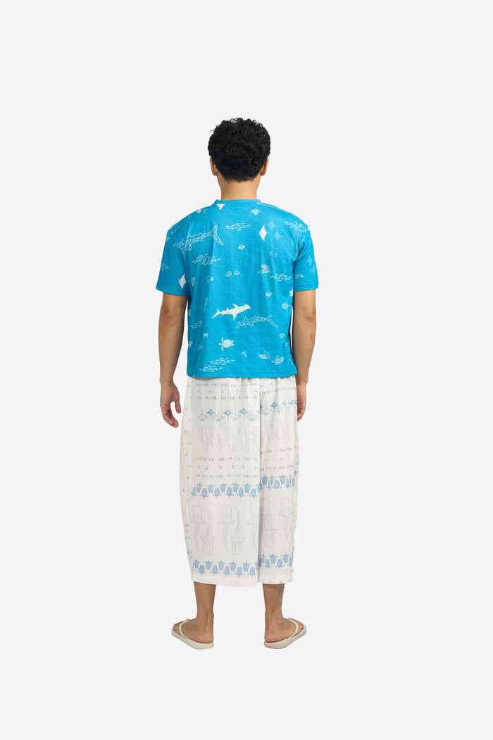 ”Mosaik” - Man's Two Buttons Midi Pants