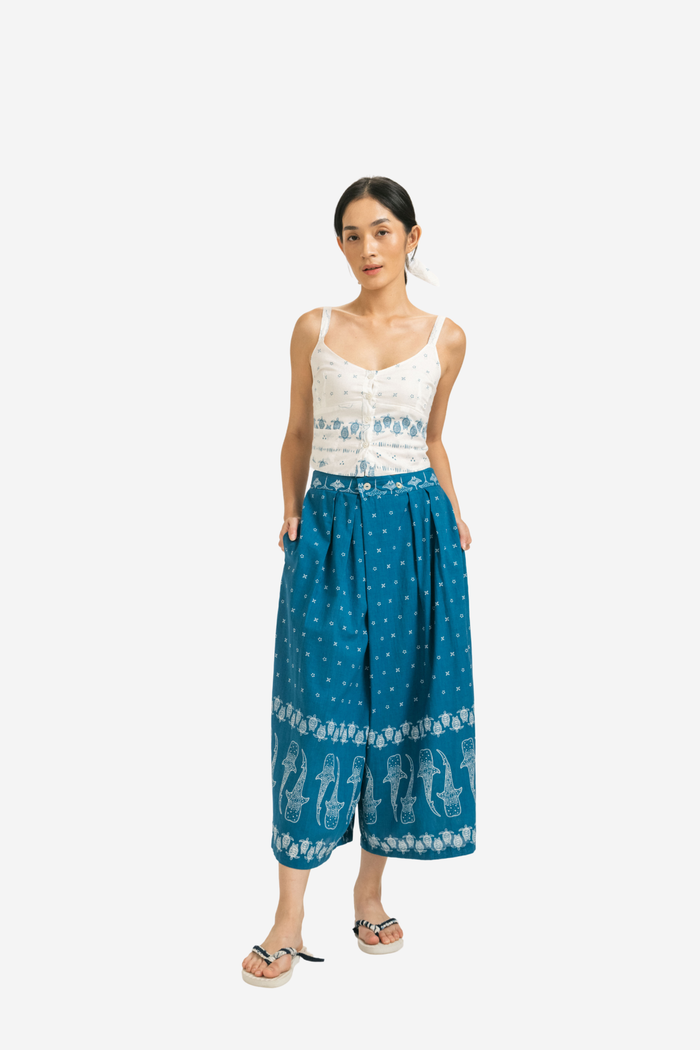 ”Mosaik” - Two Buttons Midi Pants