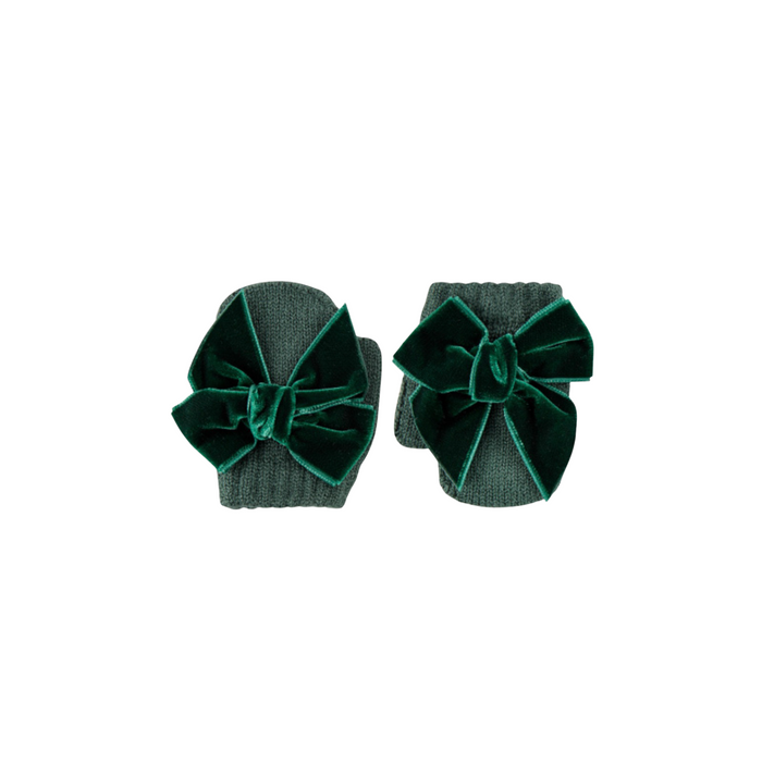 Nathalie Velvet Bow Mittens - Piccoli & Co