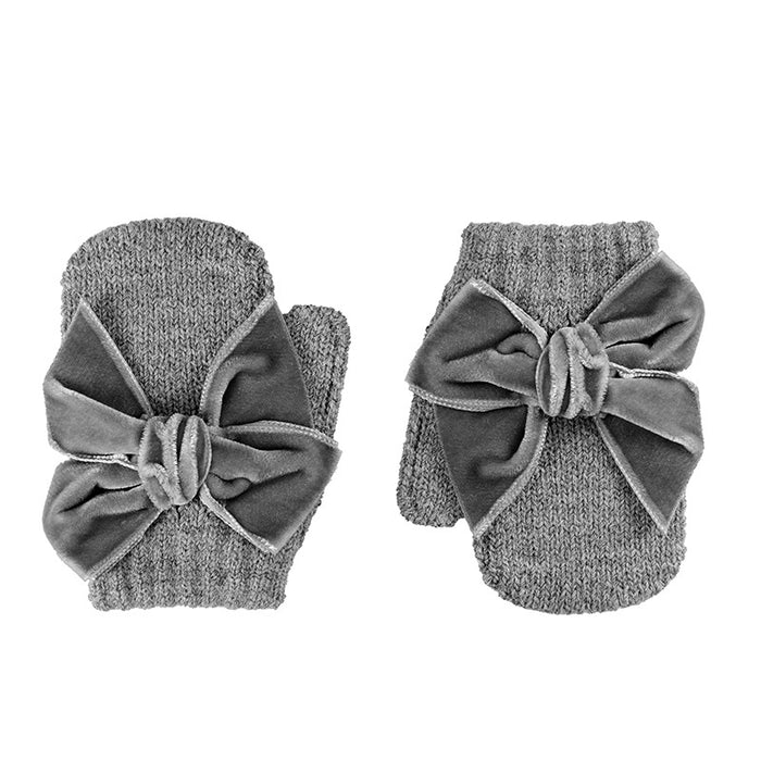 Nathalie Velvet Bow Mittens