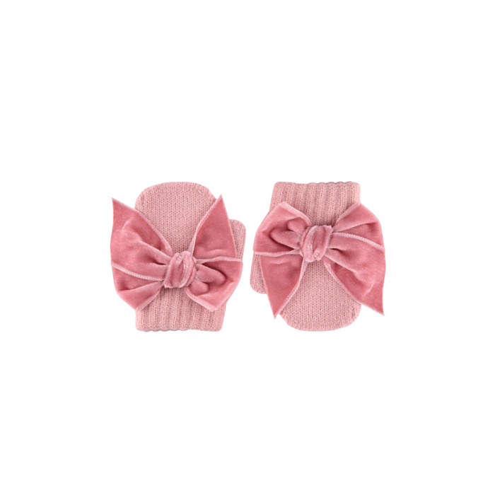 Nathalie Velvet Bow Mittens - Piccoli & Co