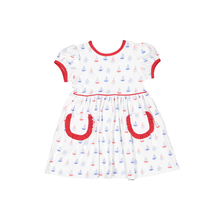 Nautical Sailing A-Line Dress