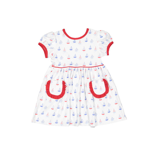 Nautical Sailing A-Line Dress