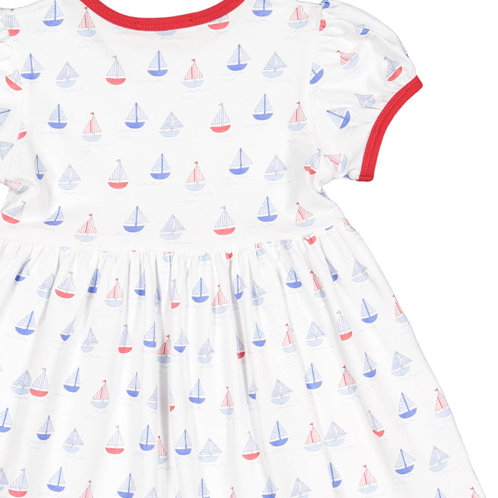 Nautical Sailing A-Line Dress