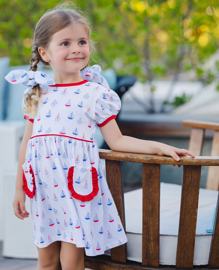 Nautical Sailing A-Line Dress