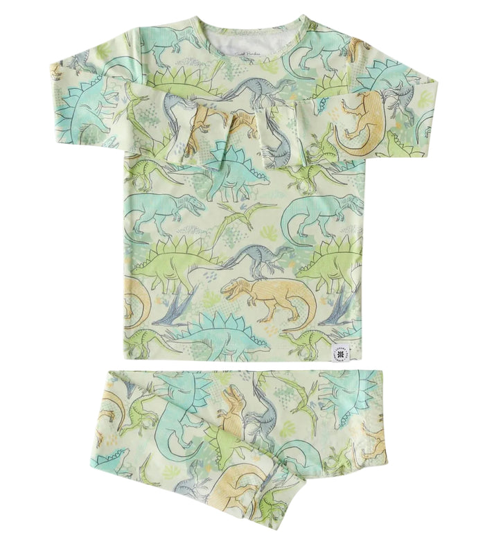 Neon Dino Pajama Set