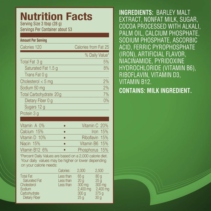 NESTLÉ MILO Chocolate Malt Beverage Mix, 3.3 Pound Can (1.5kg) | Fortified Powder Energy Drink - Yado African & Caribbean Market