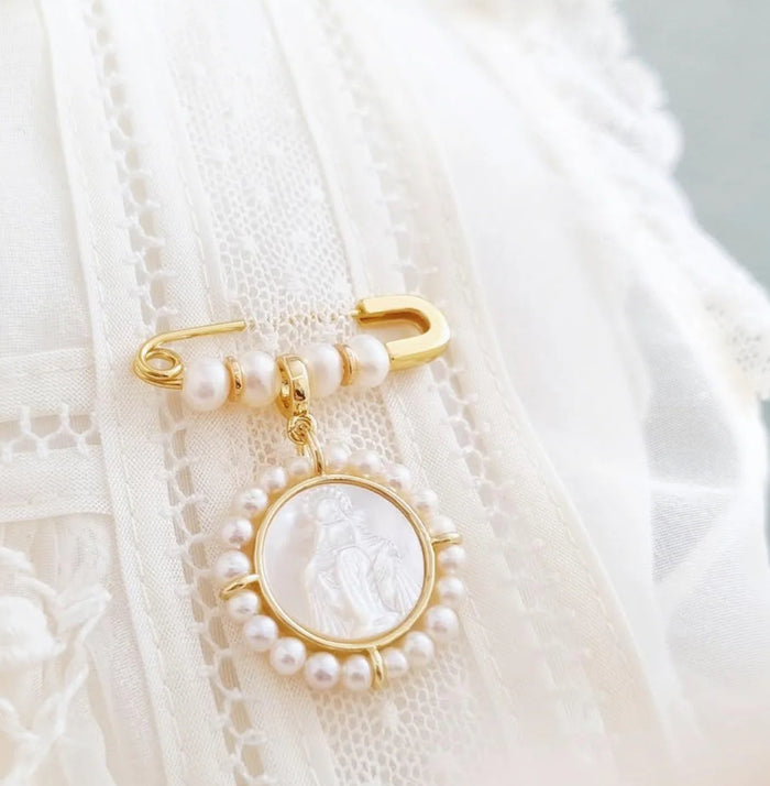 New Glory Baby Pin Mother of Pearl