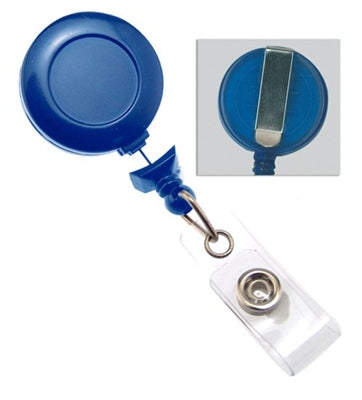 No-Twist Badge Reel with Clear Vinyl Strap and Slide Clip, Qty = 25