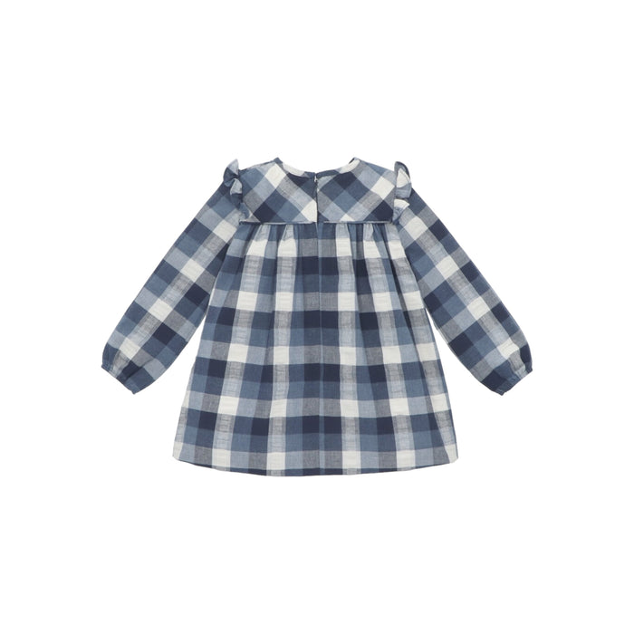 Nuit Checkered Blue Girl Dress