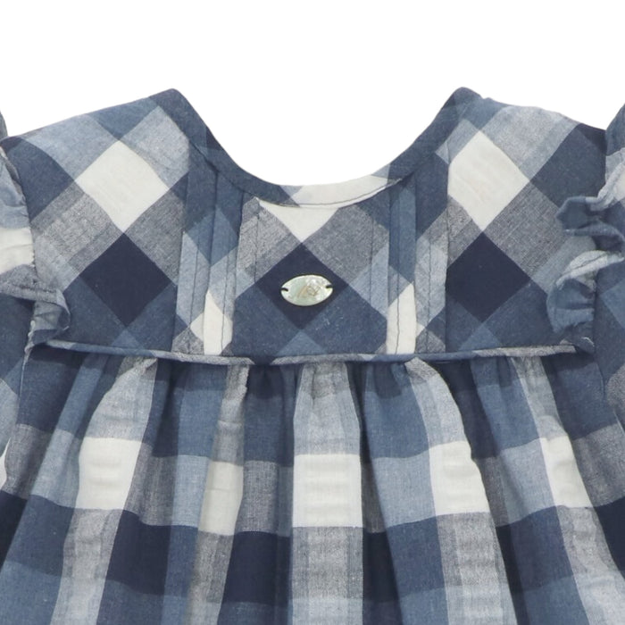 Nuit Checkered Blue Girl Dress