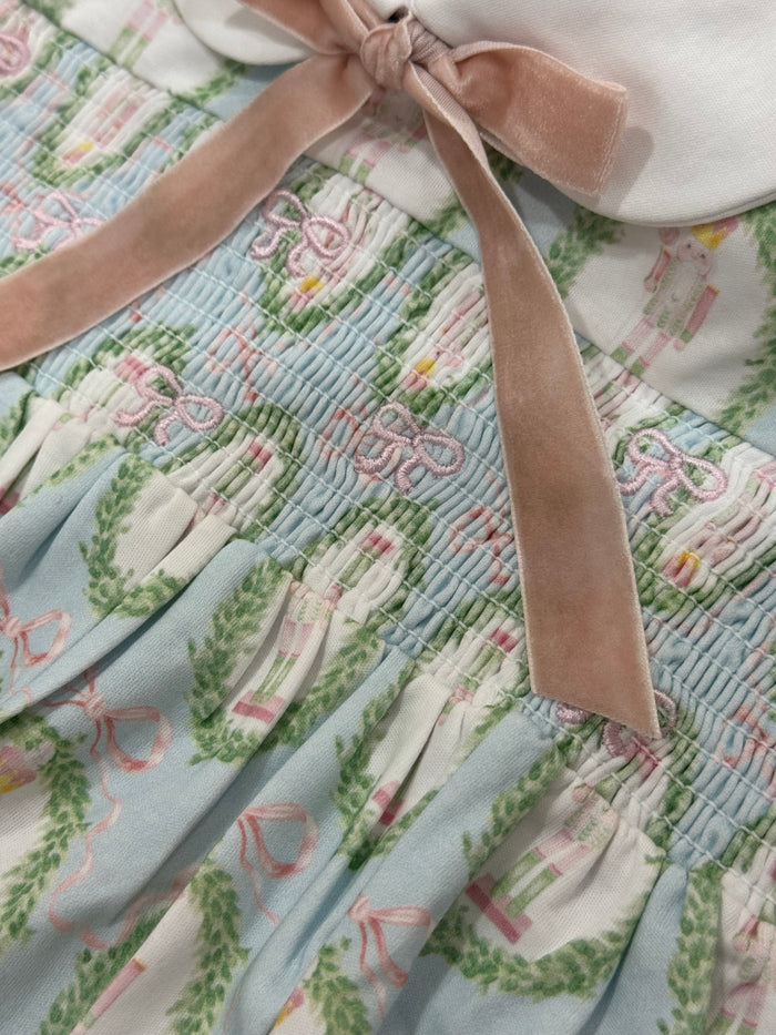 Nutcracker Pastel Girl Smocked Gown