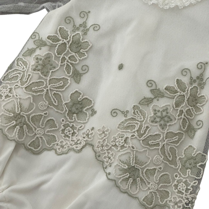Olive Green Lace Romper
