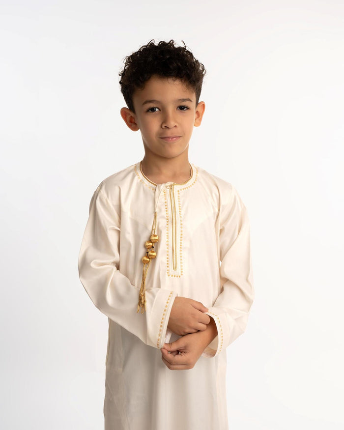 Omani Gold Kandora - Kids