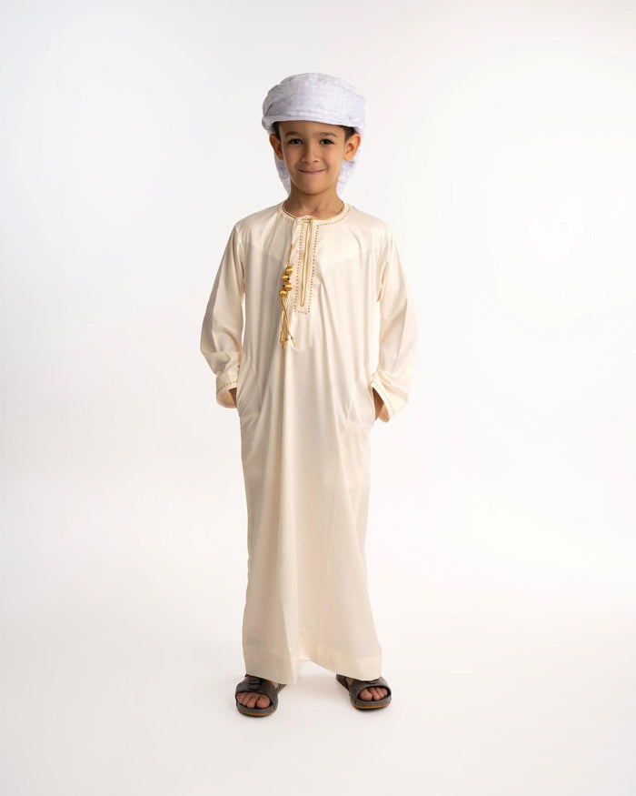 Omani Gold Kandora - Kids