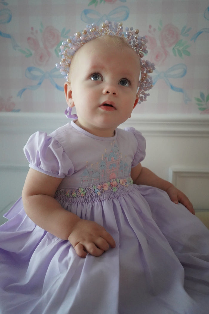 Once upon a time Lilac Handsmocked Dress