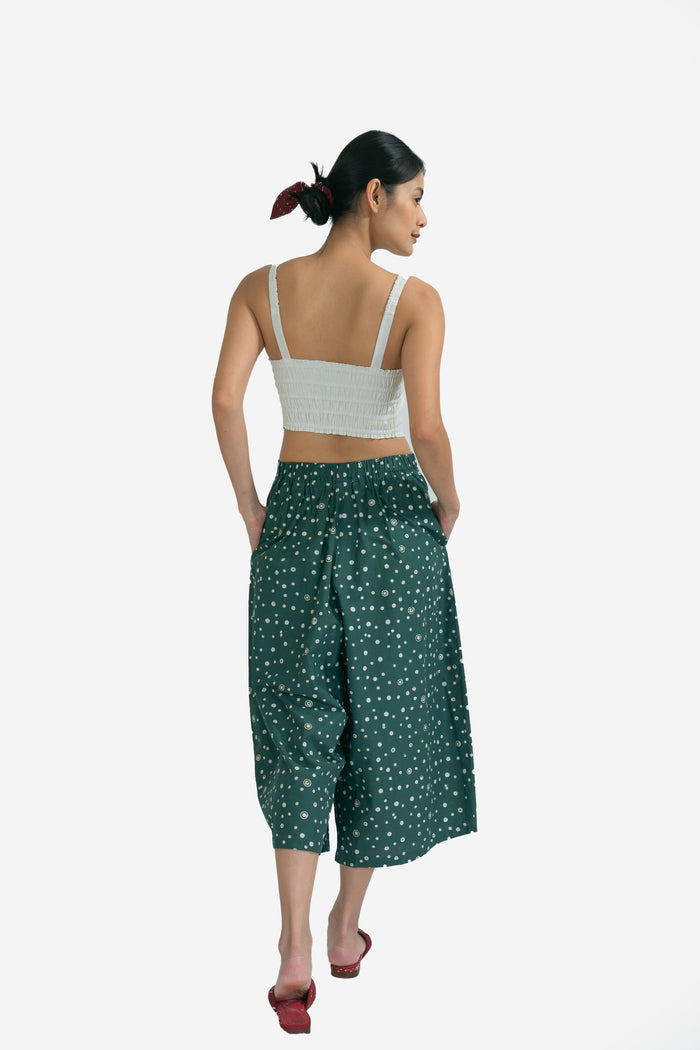 "Onde" - Plant-based Dye Two Buttons Midi Pants